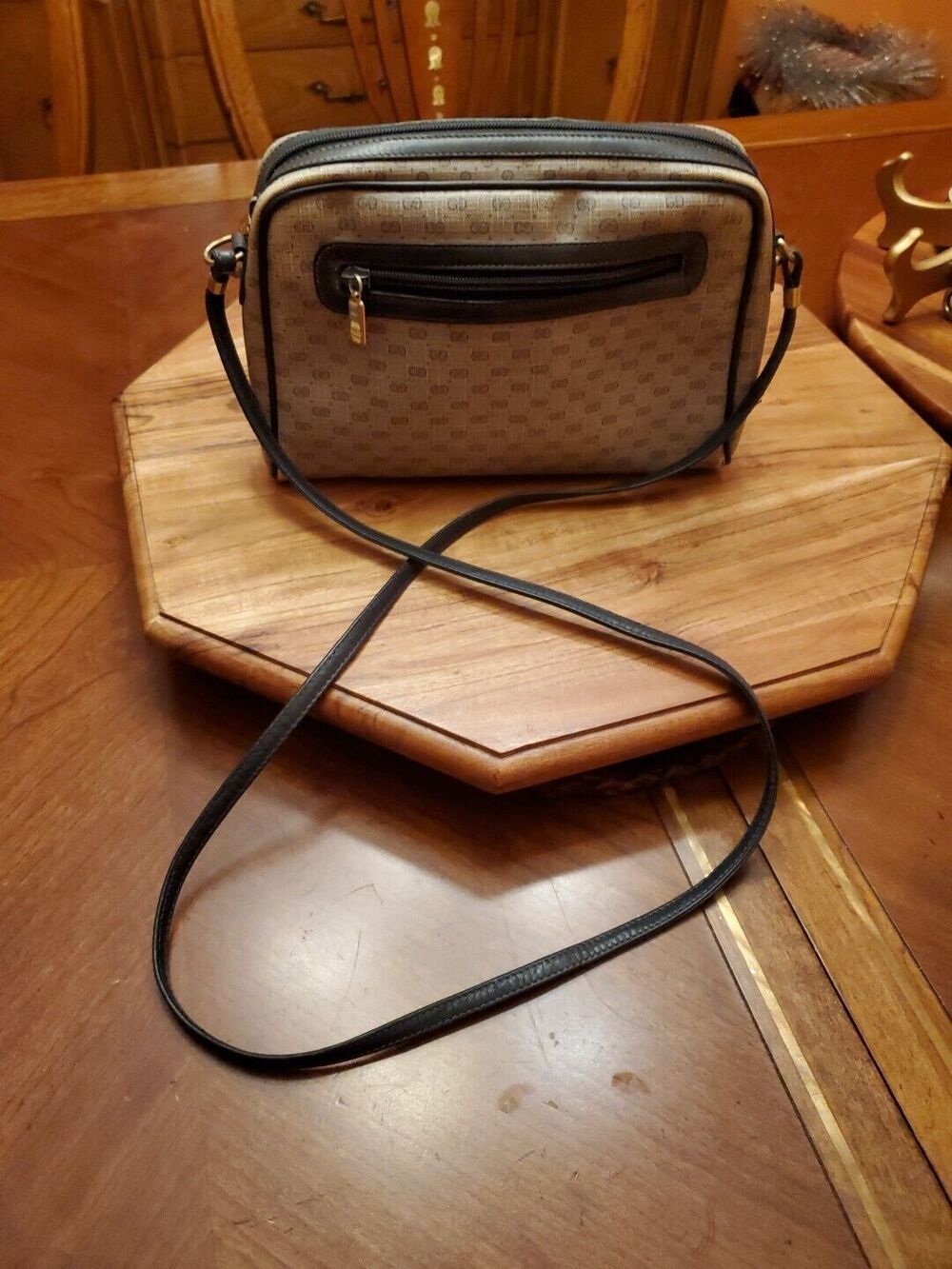 Vintage Gucci Ophidia Web GG Supreme Navy Canvas Crossbody Bag
